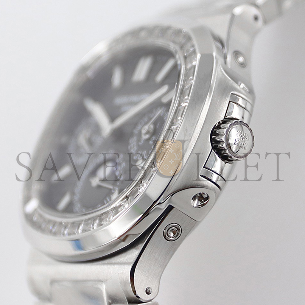 patek phillipe nautilus grey dial with Di*m*nd bezel in steel watch 5740/1g-001